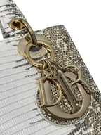 Lizard-Embossed Structured Top Handle Bag 20cm - View 3