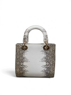 Lizard-Embossed Structured Top Handle Bag 20cm - View 5