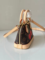 Nano Alma Monogram Canvas Bag with Cherry