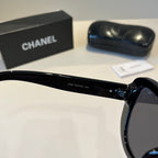 Quilted-Temple Butterfly Sunglasses - Black - View 8