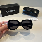 Quilted-Temple Butterfly Sunglasses - Black - View 4