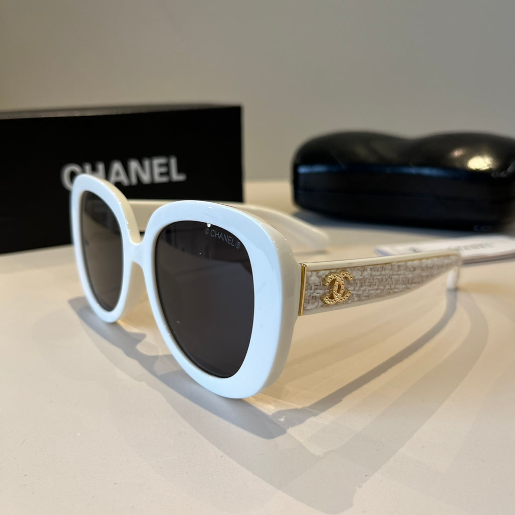 Crystal-Embellished Square Sunglasses - White - View 3