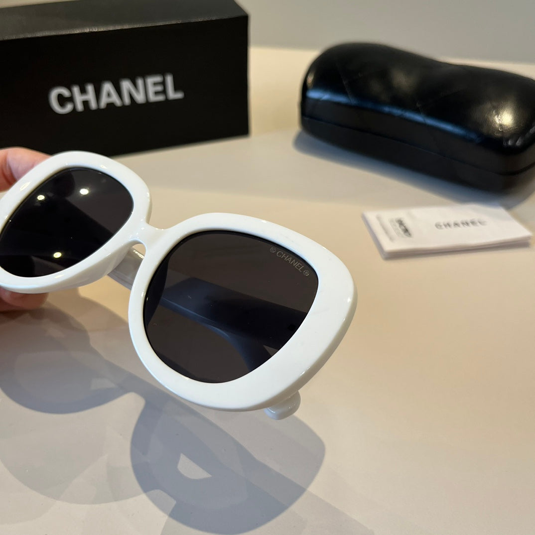 Crystal-Embellished Square Sunglasses - White - View 6