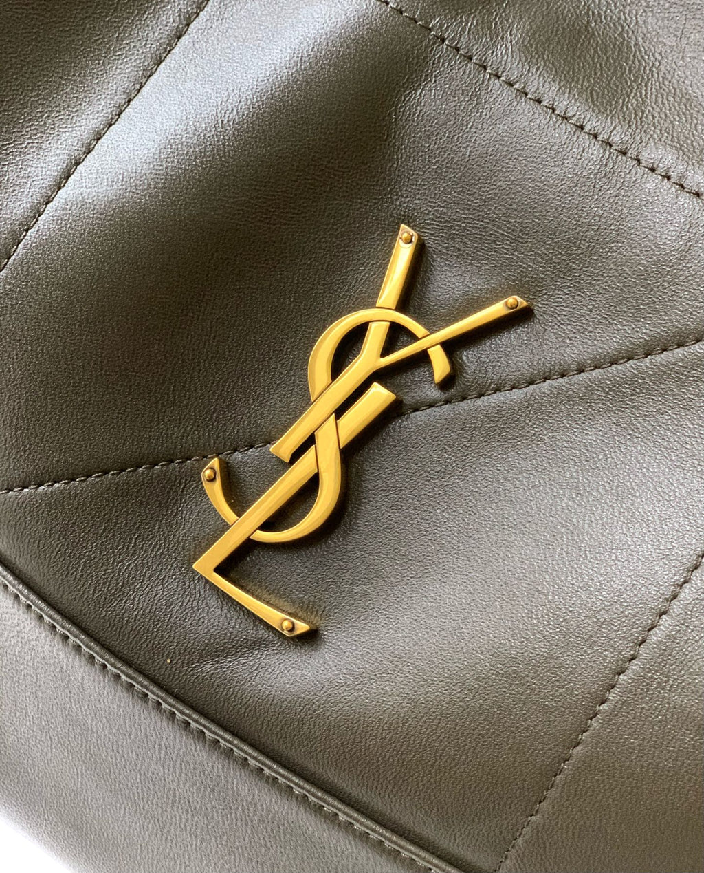 Saint Laurent Jamie 4.3 Large Pochon Bag in Taupe Lambskin Leather - Detail View 6