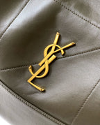 Saint Laurent Jamie 4.3 Large Pochon Bag in Taupe Lambskin Leather - Detail View 6