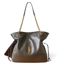 Jamie 4.3 Large Pochon Bag in Taupe Lambskin Leather