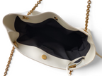 Saint Laurent Jamie 4.3 Large Pochon Bag in Ivory Lambskin Leather - Detail View 8