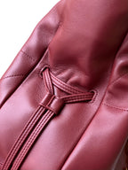 Saint Laurent Jamie 4.3 Large Pochon Bag in Burgundy Lambskin Leather - Detail View 7