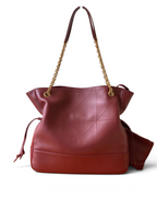 Saint Laurent Jamie 4.3 Large Pochon Bag in Burgundy Lambskin Leather - Detail View 2