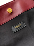 Saint Laurent Jamie 4.3 Large Pochon Bag in Burgundy Lambskin Leather - Detail View 9