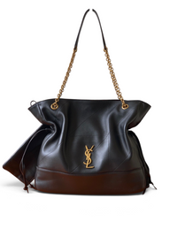 Jamie 4.3 Large Pochon Bag in Taupe Lambskin Leather