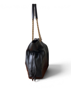 Saint Laurent Jamie 4.3 Large Pochon Bag in Black Lambskin Leather - Detail View 3