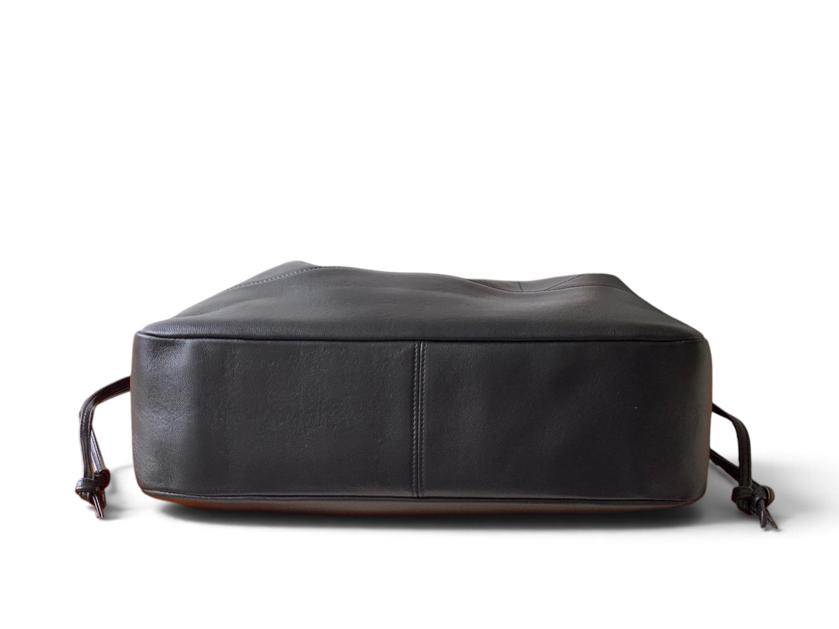 Saint Laurent Jamie 4.3 Large Pochon Bag in Black Lambskin Leather - Detail View 4