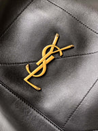 Saint Laurent Jamie 4.3 Large Pochon Bag in Black Lambskin Leather - Detail View 6