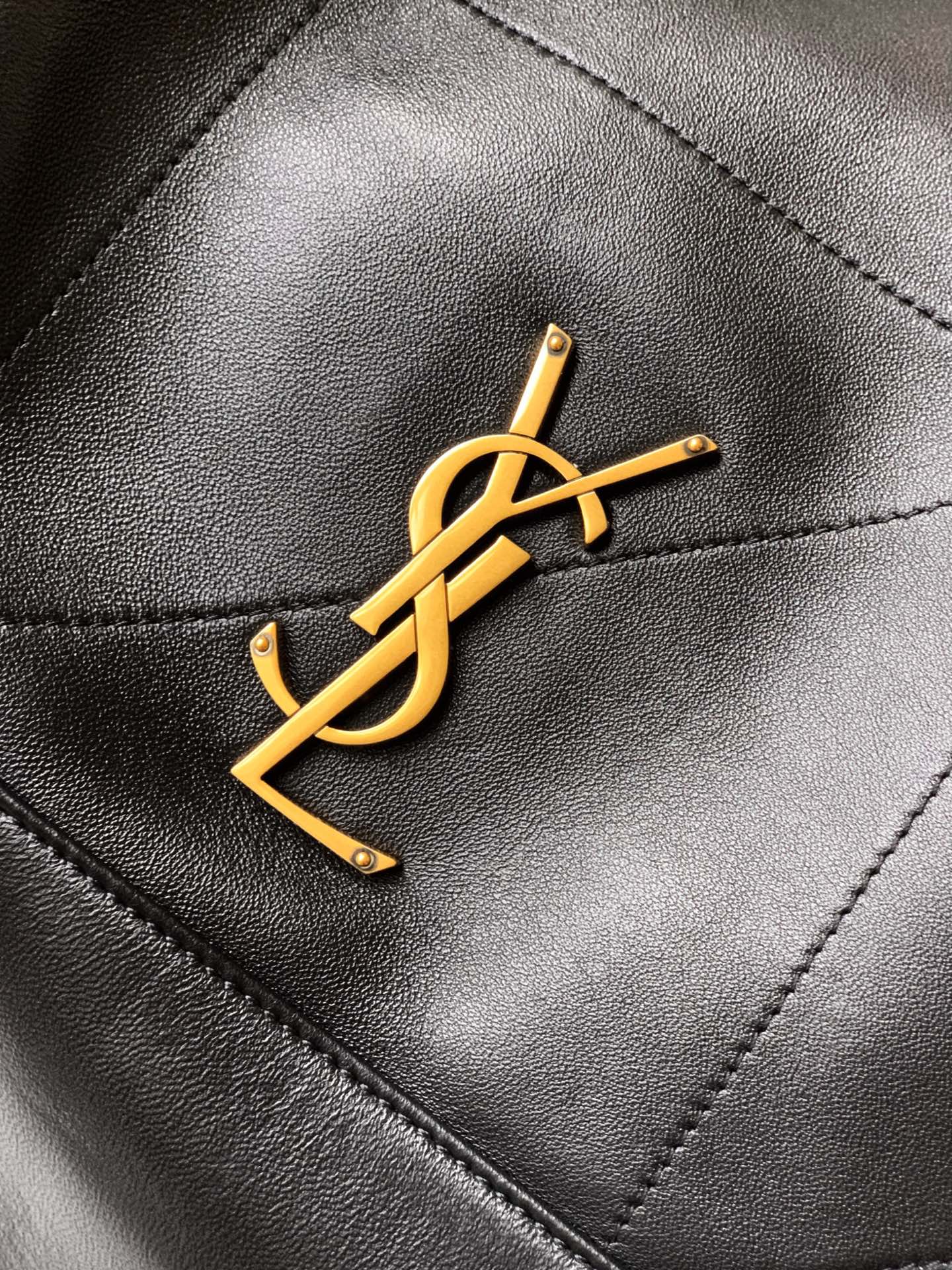 Saint Laurent Jamie 4.3 Large Pochon Bag in Black Lambskin Leather - Detail View 6