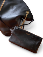 Saint Laurent Jamie 4.3 Large Pochon Bag in Black Lambskin Leather - Detail View 5