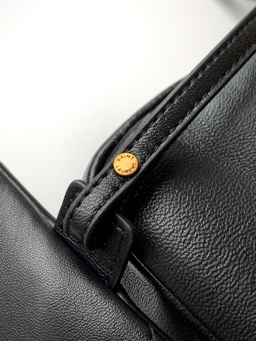 Saint Laurent Jamie 4.3 Large Pochon Bag in Black Lambskin Leather - Detail View 7