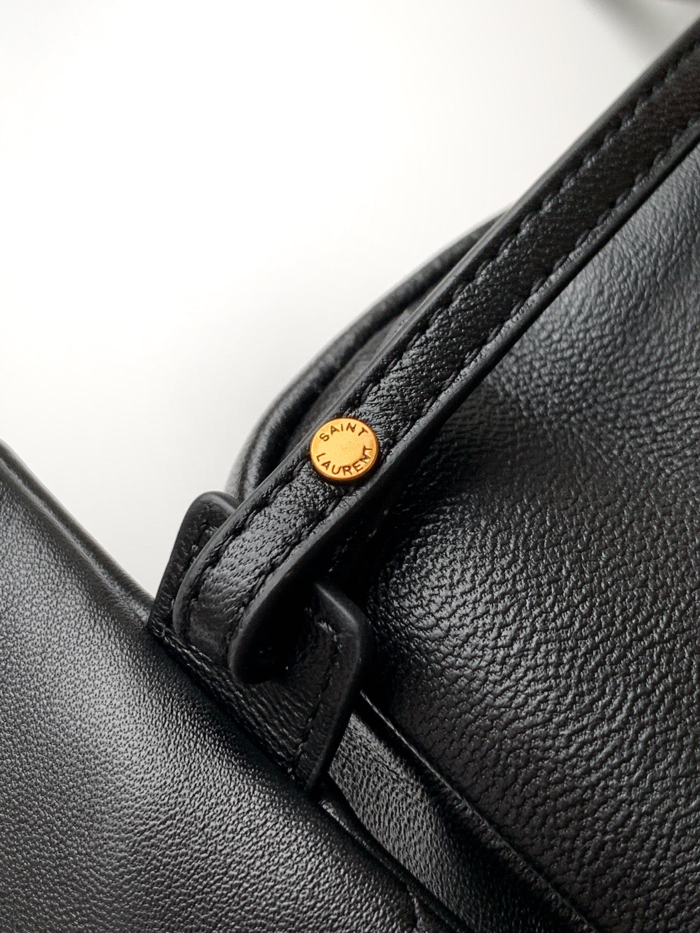 Saint Laurent Jamie 4.3 Large Pochon Bag in Black Lambskin Leather - Detail View 7