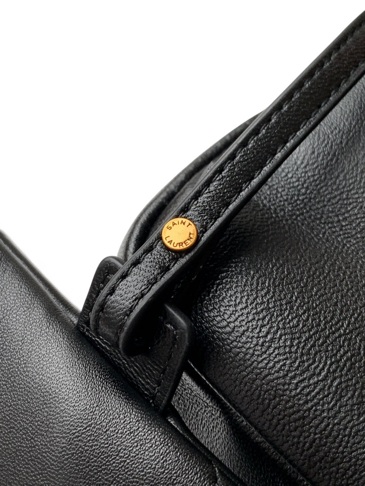 Saint Laurent Jamie 4.3 Large Pochon Bag in Black Lambskin Leather - Detail View 7