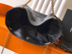 Saint Laurent Jamie 4.3 Large Pochon Bag in Black Lambskin Leather - Detail View 8