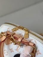 Alma BB White Monogram Canvas with Heart Charm