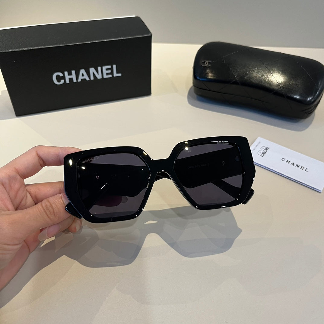 Crystal-Embellished Square Sunglasses - Black - View 9