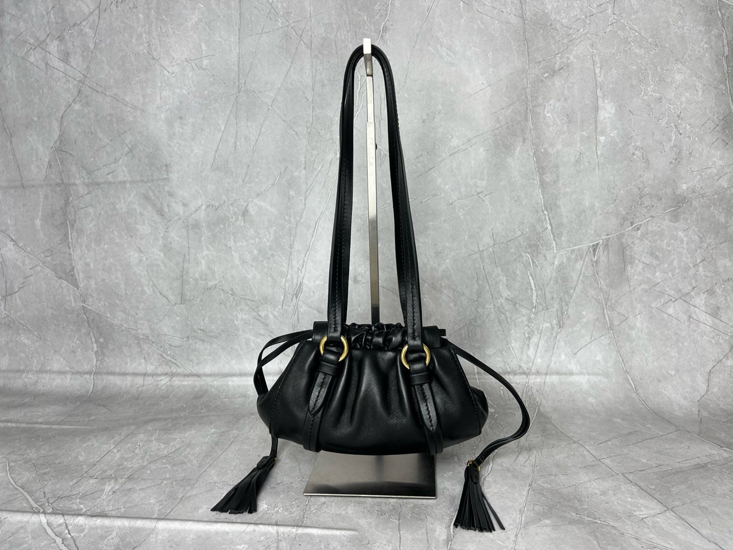 Pleated Hobo Bag - View 2