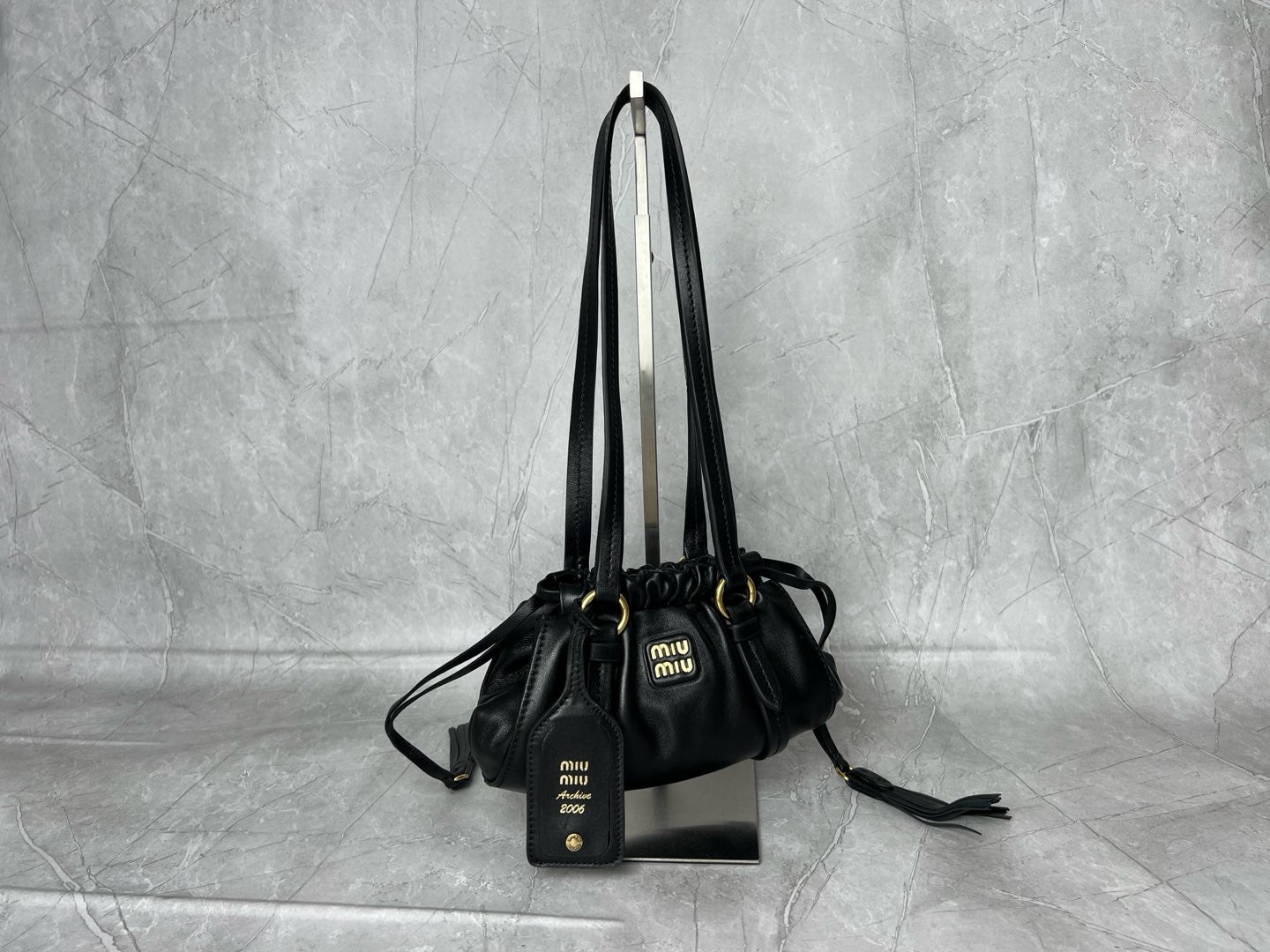 Pleated Hobo Bag - View 3