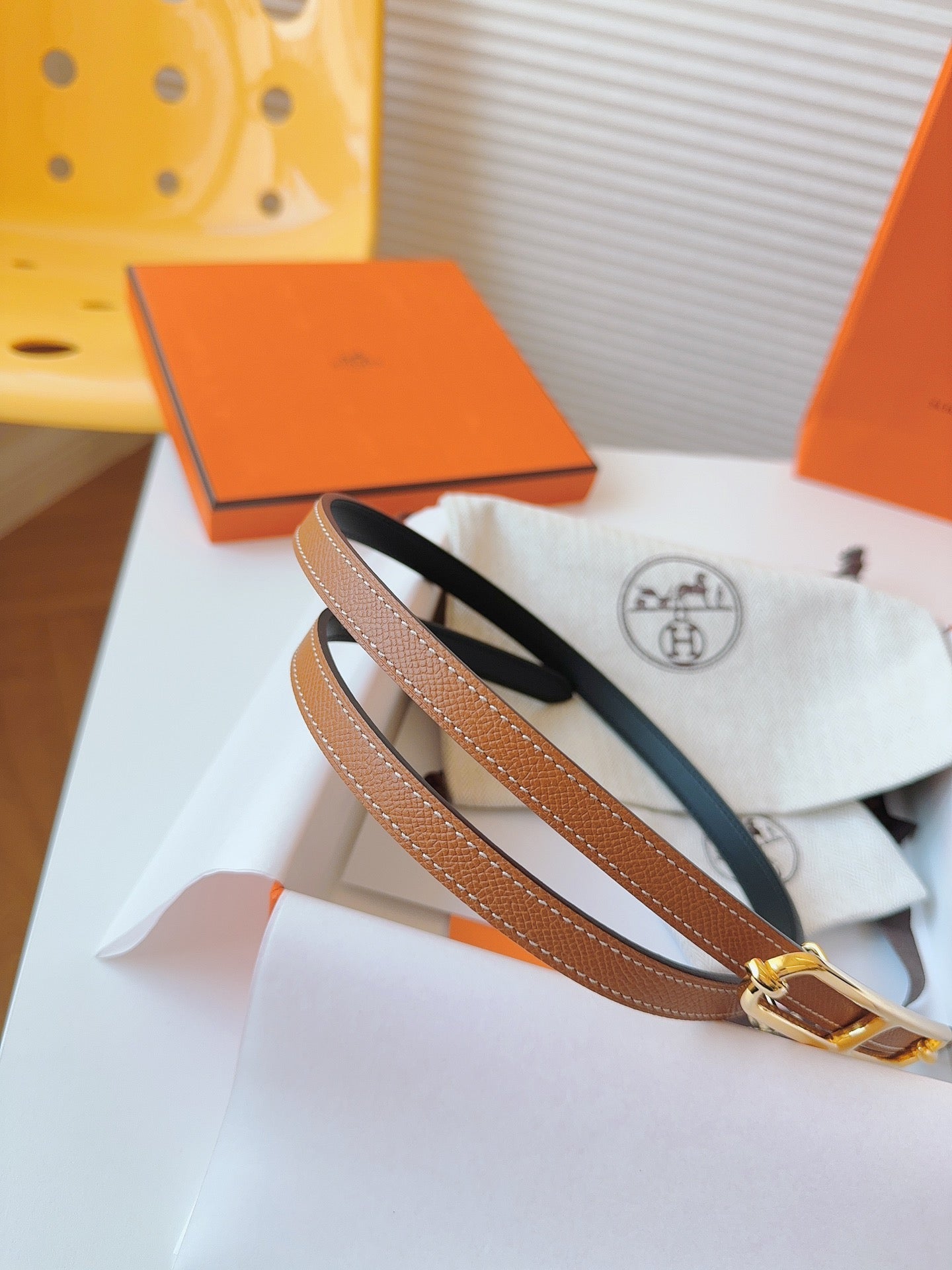 Roulis Belt Buckle & Reversible Leather Strap 13 mm