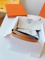 Reversible Slim Belt – Gold / Black