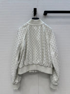 Perforated Sheepskin Bomber Jacket – Modern Sculpted Edition