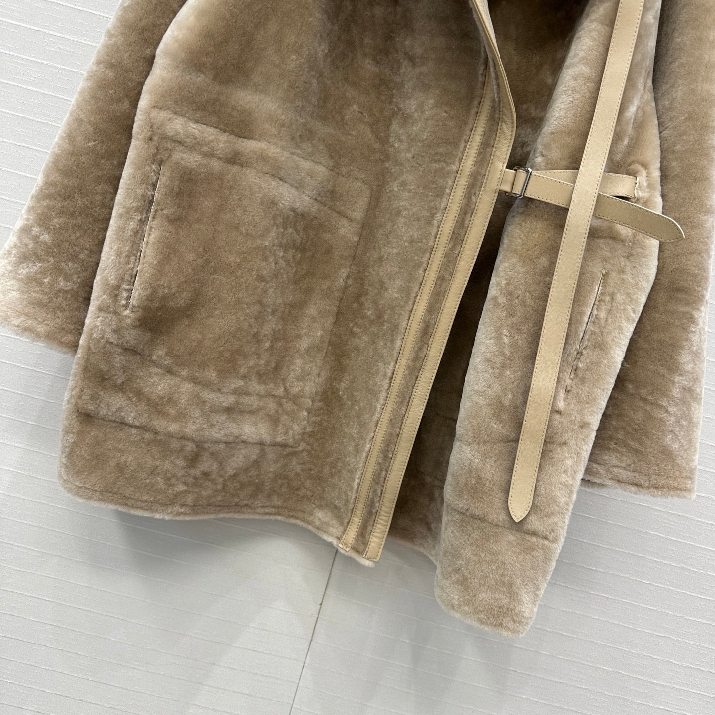 Shearling Reversible Coat – Sand Beige Edition