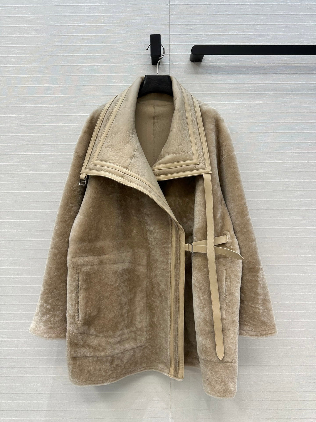 Shearling Reversible Coat – Sand Beige Edition