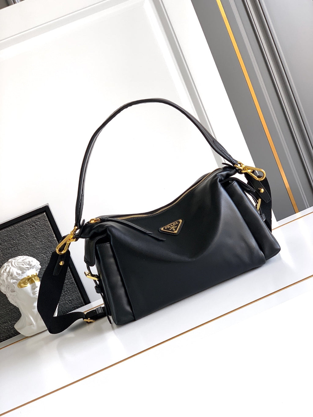Explorer Lambskin Leather Top Handle Bag