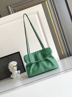 Soft Lambskin Leather Cloud Shoulder Bag