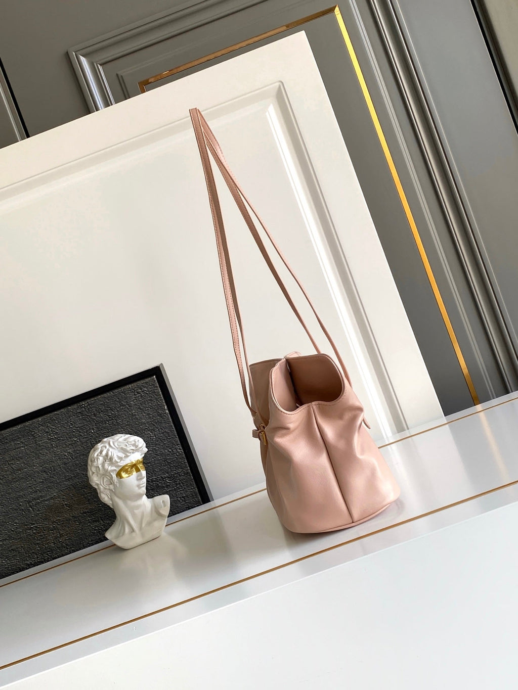 Soft Lambskin Leather Cloud Shoulder Bag
