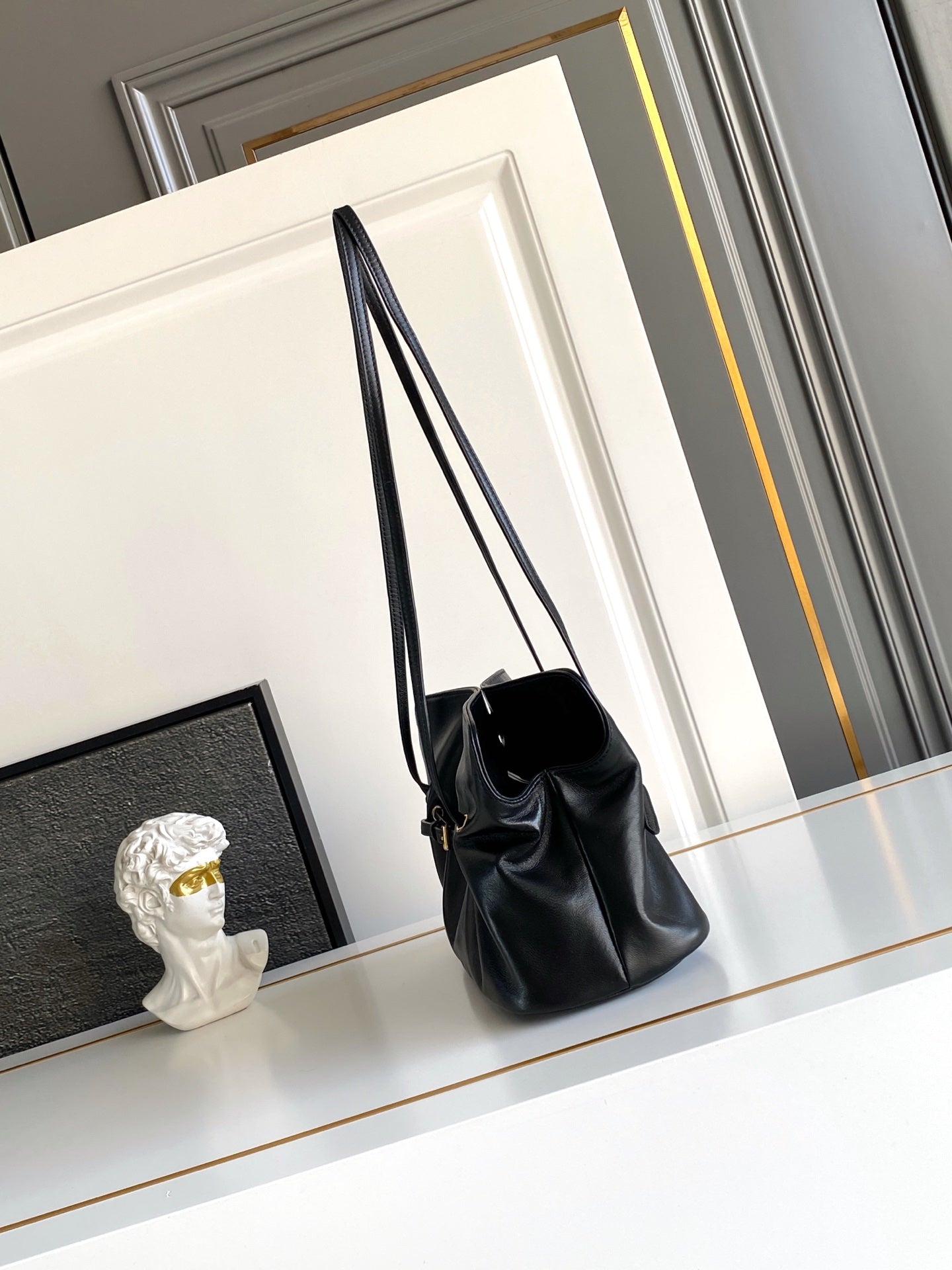 Soft Lambskin Leather Cloud Shoulder Bag