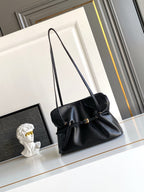 Soft Lambskin Leather Cloud Shoulder Bag