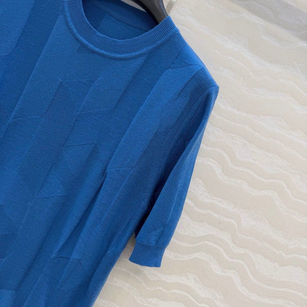 Fine Wool Knit T-Shirt – Coral Edition