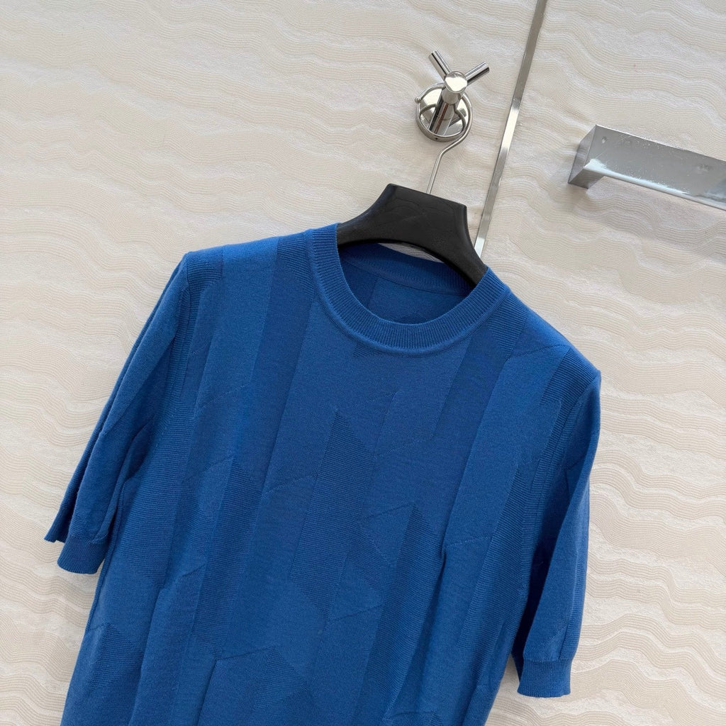Fine Wool Knit T-Shirt – Coral Edition