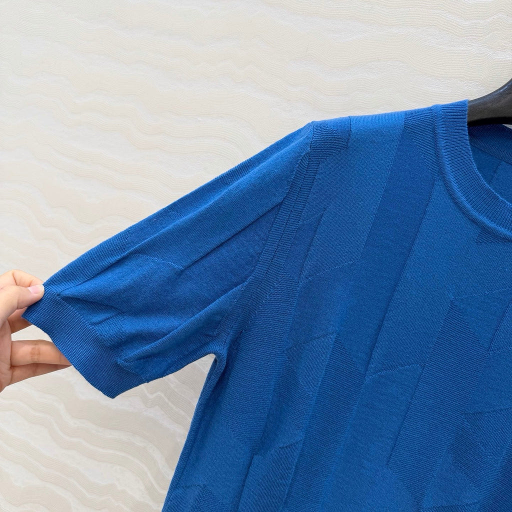 Fine Wool Knit T-Shirt – Coral Edition