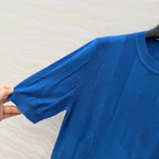 Fine Wool Knit T-Shirt – Coral Edition