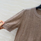 Fine Wool Knit T-Shirt – Coral Edition