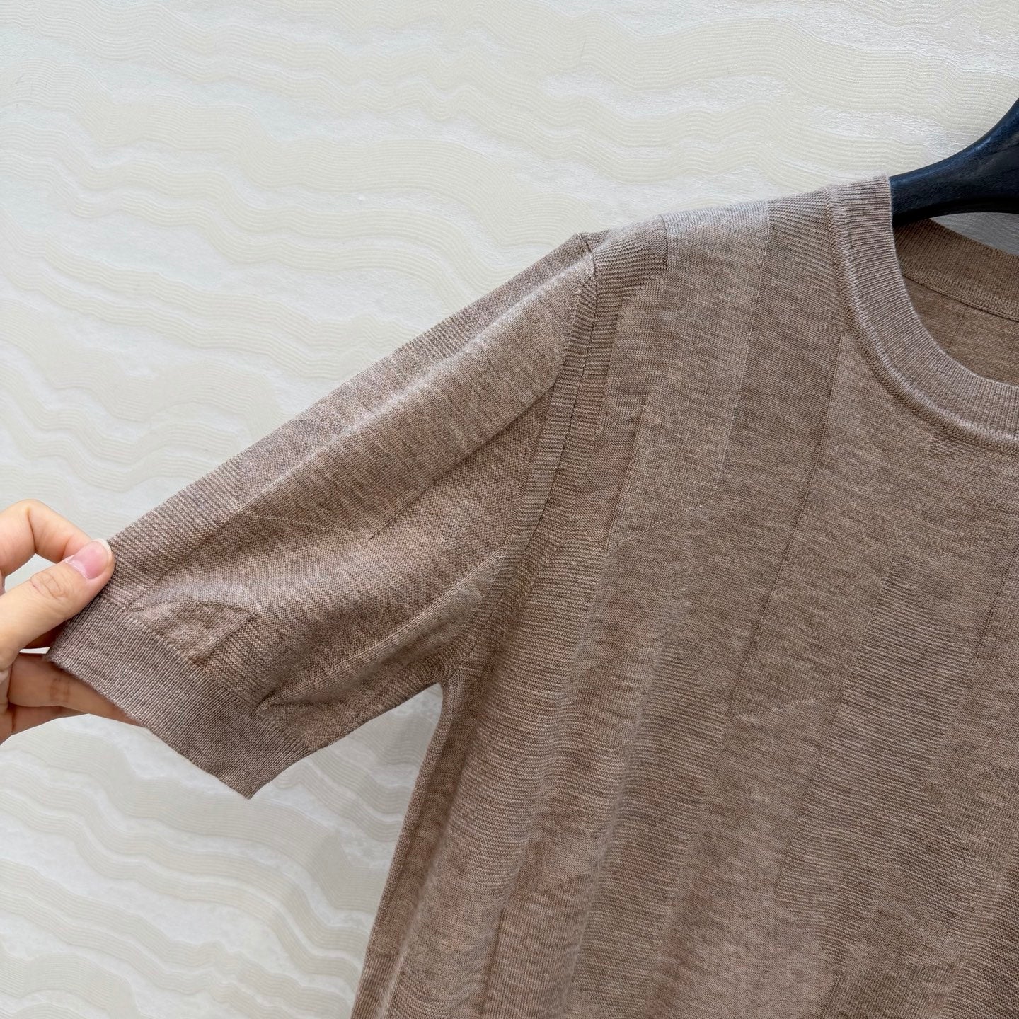 Fine Wool Knit T-Shirt – Coral Edition