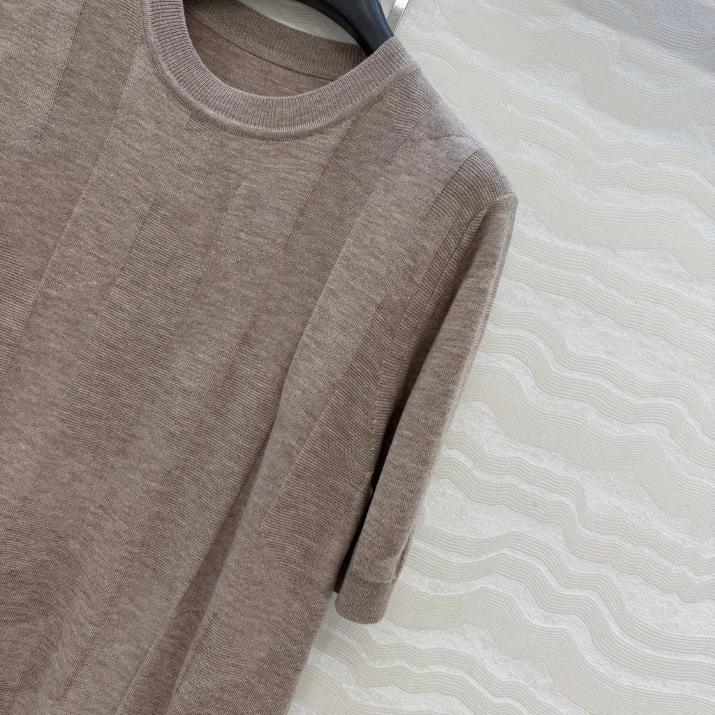 Fine Wool Knit T-Shirt – Coral Edition