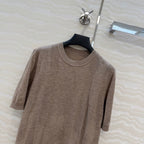 Fine Wool Knit T-Shirt – Coral Edition