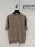 Fine Wool Knit T-Shirt – Coral Edition