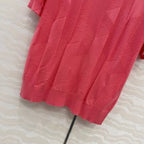 Fine Wool Knit T-Shirt – Coral Edition
