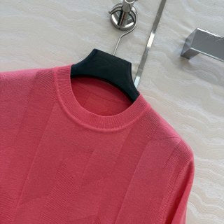 Fine Wool Knit T-Shirt – Coral Edition