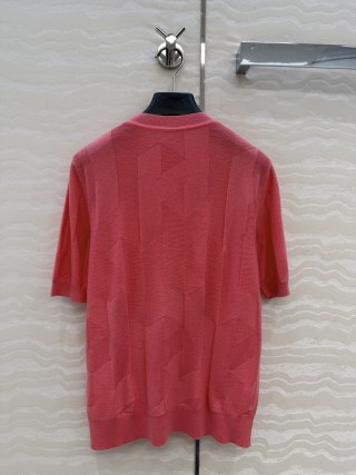 Fine Wool Knit T-Shirt – Coral Edition